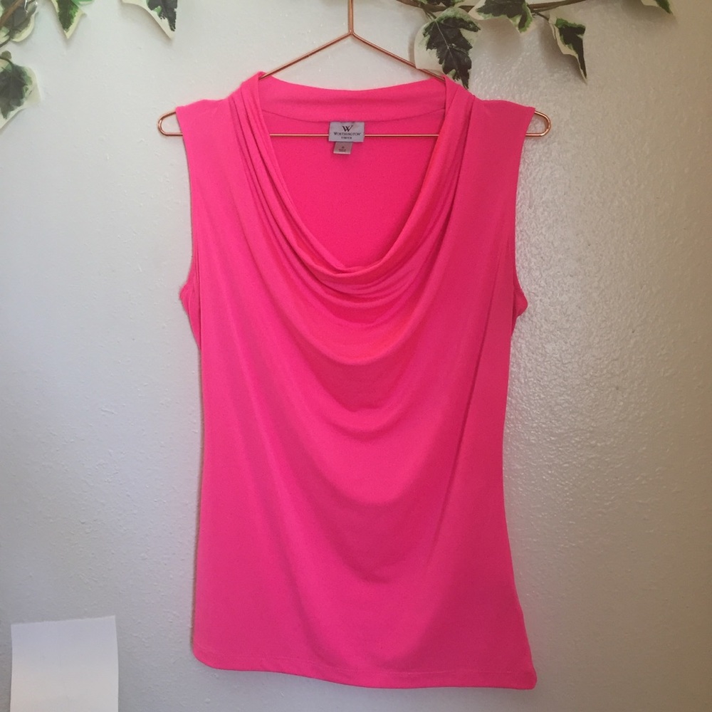 Worthington Pink Sleeveless Blouse S